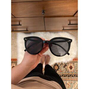 🆕SOJOS Womens‎ Shiny Black Classic Round Retro Vintage Large Frame Sunglasses